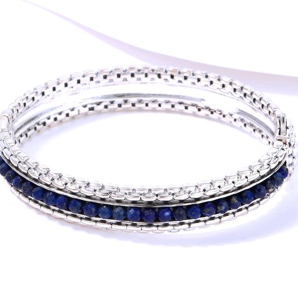 John HARDY JAI LAPIS 8.40ct Box Chain Sterling Silver Bangle Bracelet -AVG NIB - Picture 8 of 15